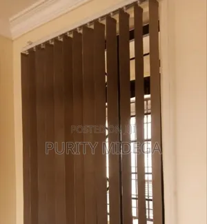 Brown Vertical Blinds Office Windows Blinds
