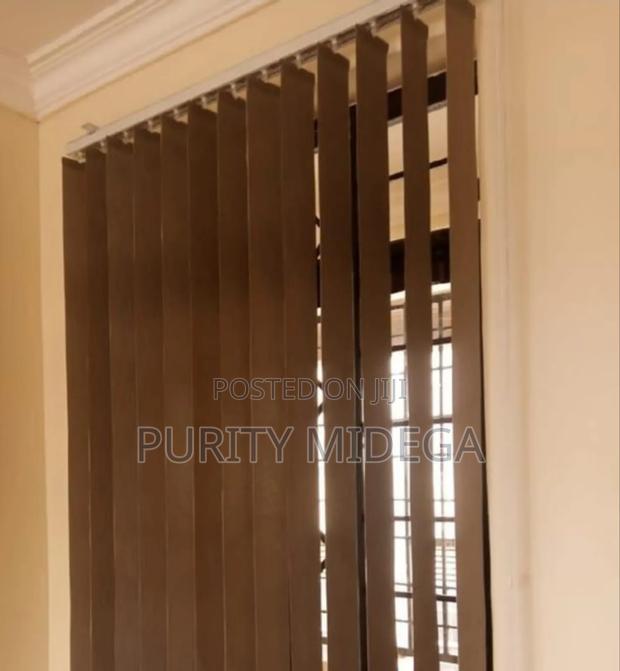 Brown Vertical Blinds Office Windows Blinds - main view