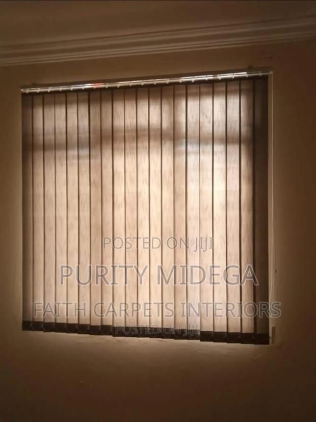 Brown Vertical Blinds Office Windows Blinds - thumbnail 2