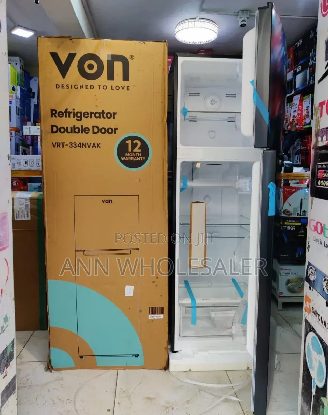 Von Fridge Double Door 334litres NO FROST ×.