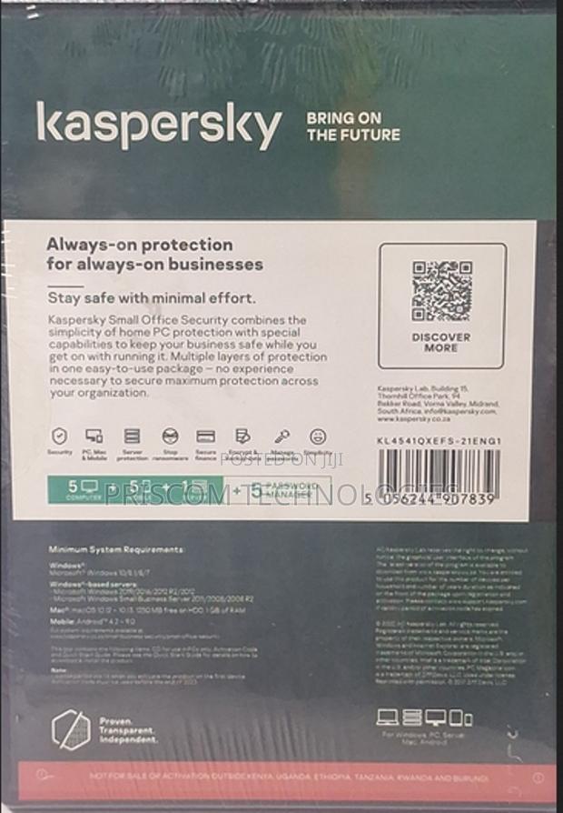 Kaspersky Small Office Security Latest Version- (5+5+1)Pcs - thumbnail 3