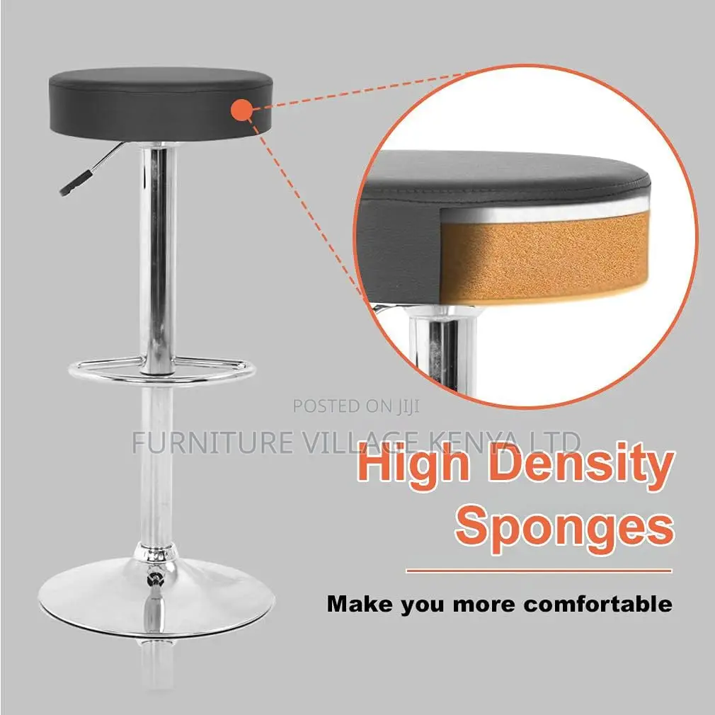 Swivel Height Adjustable Barstool PU Leather