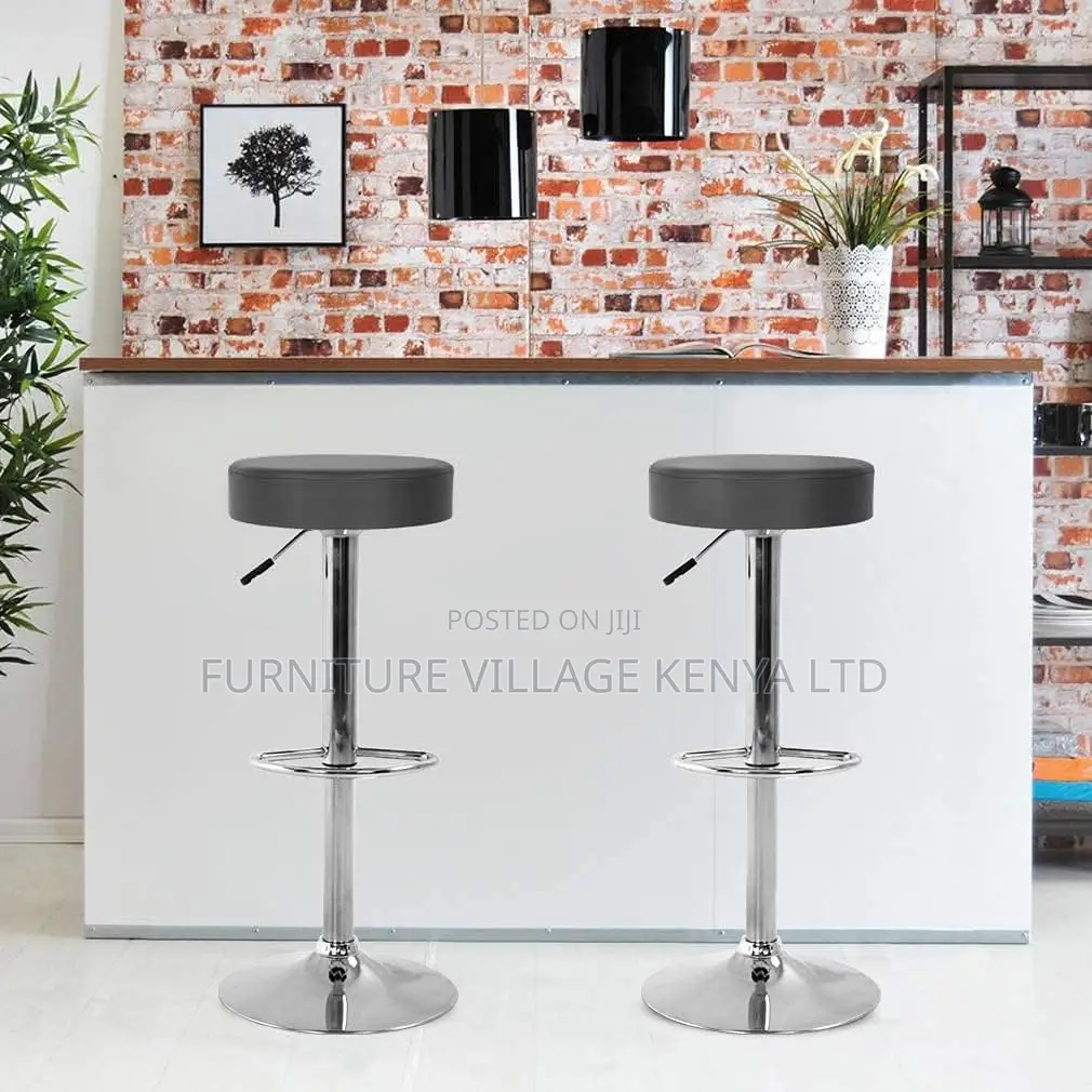 Swivel Height Adjustable Barstool PU Leather