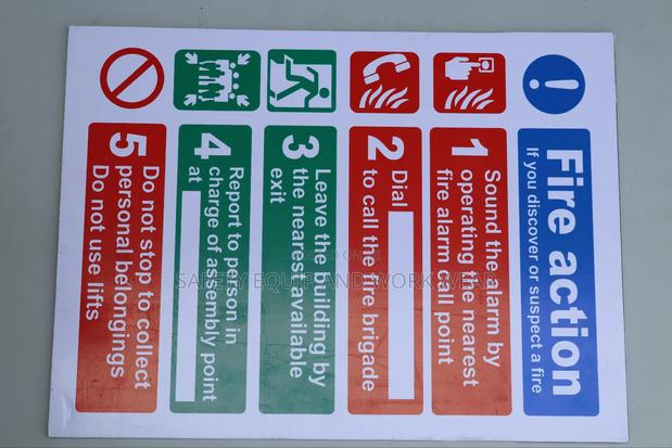 Customized Fire Action Plan Signage - main view