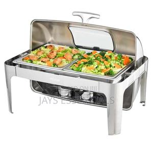 Rectangle Silver Rolltop Chaffing Dish - thumbnail 2