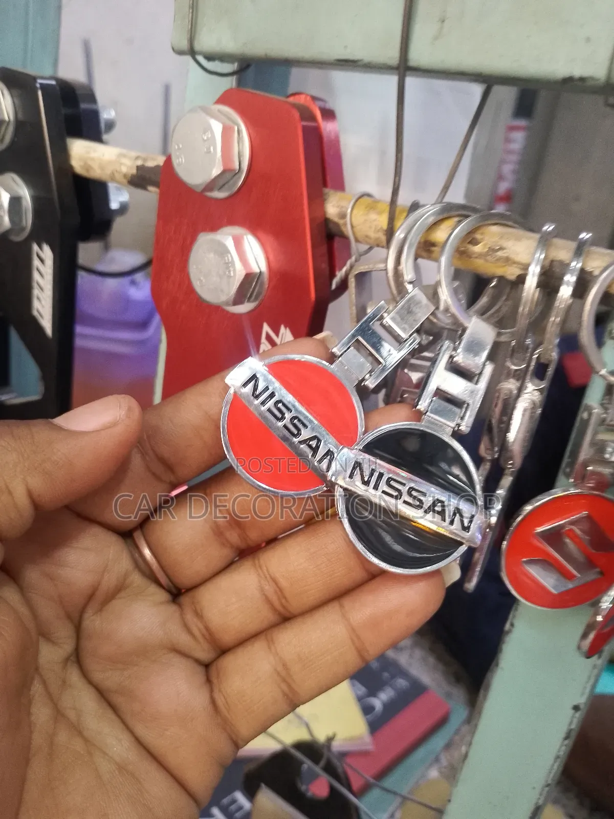 Nissan Key Ring Holder in Red or Black