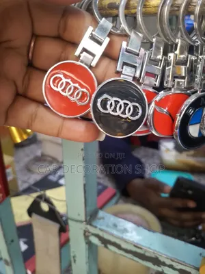 Audi Key Round Chain Holder in Red or Black