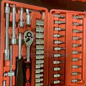 46pc Socket Wrench With Extension Bars and Ratchet Handle - thumbnail 2