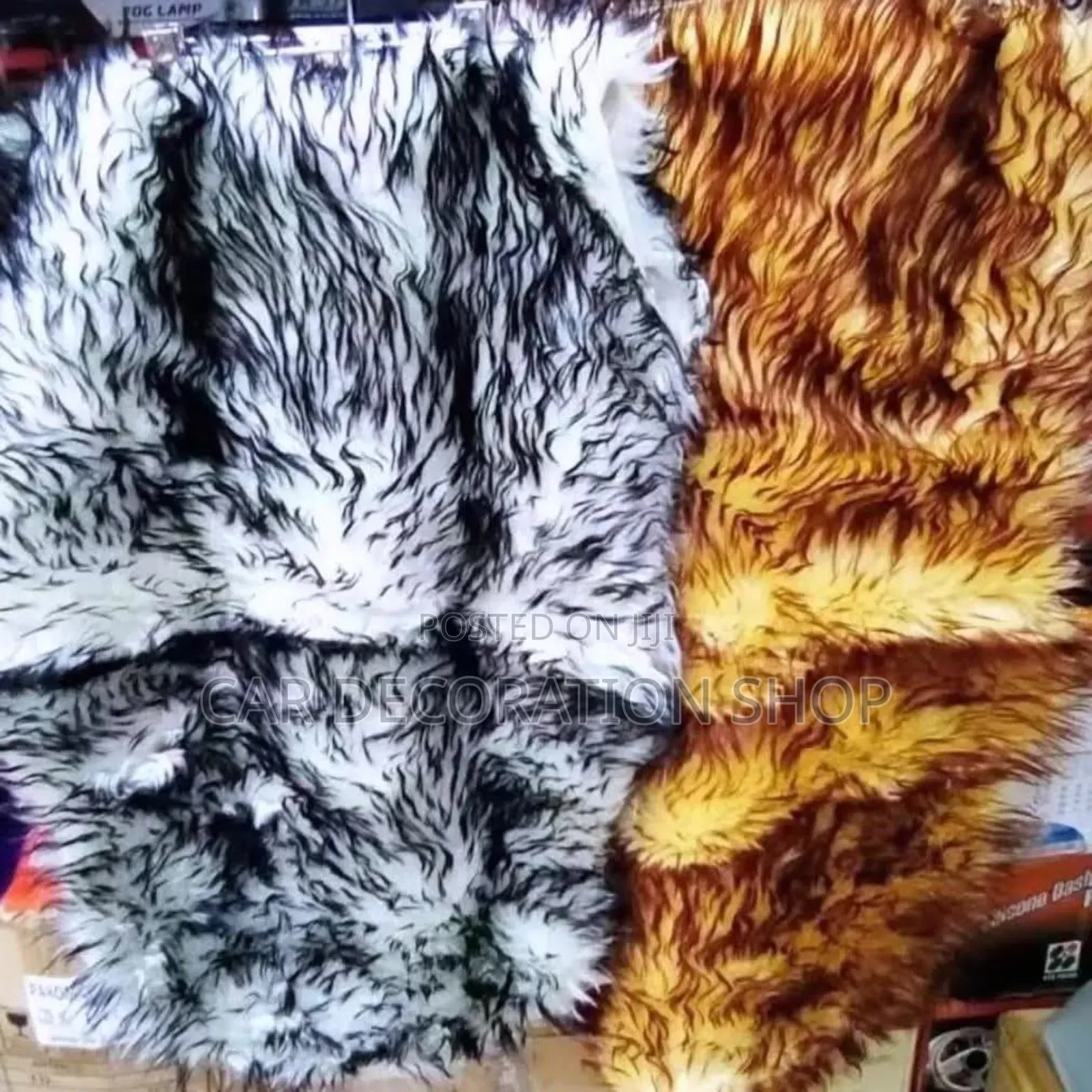Black White Or Baije Car Dashboard Fluffy Covers