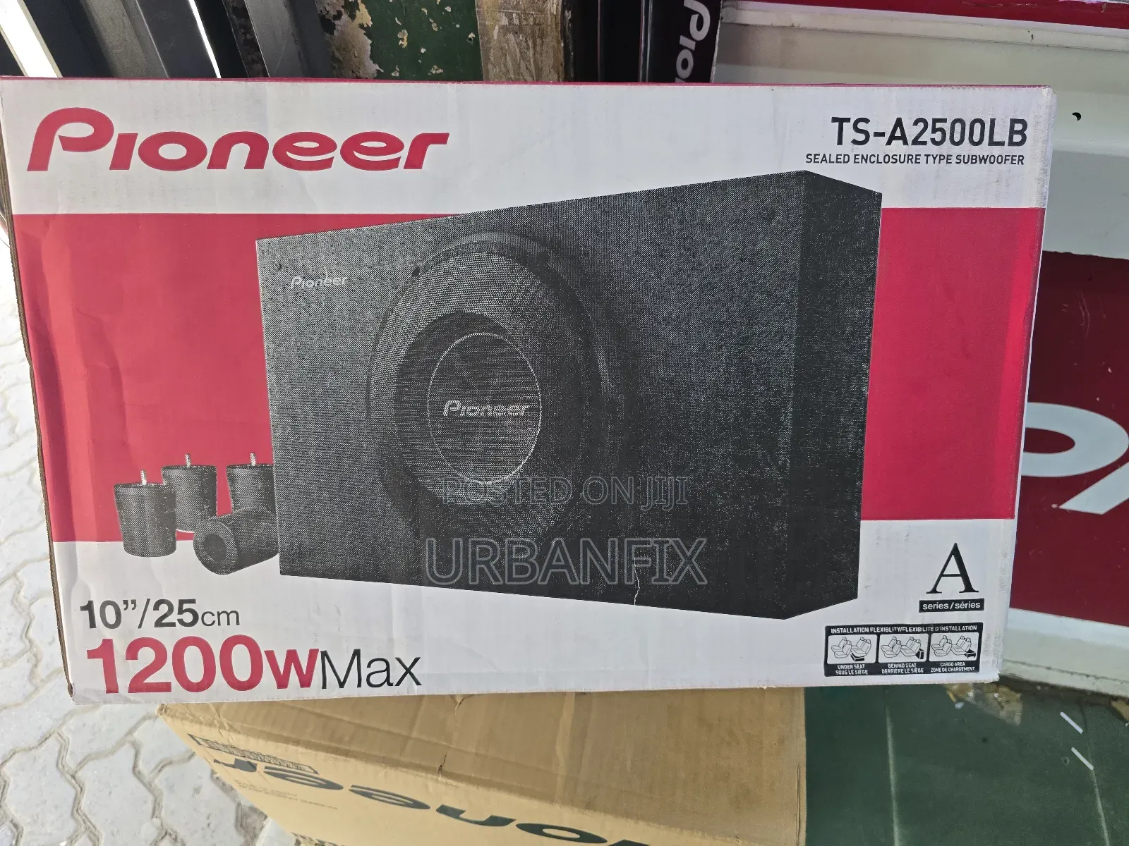 Pioneer 1200watts Ts-A2500lb Shallow-Mount Bass Subwoofer