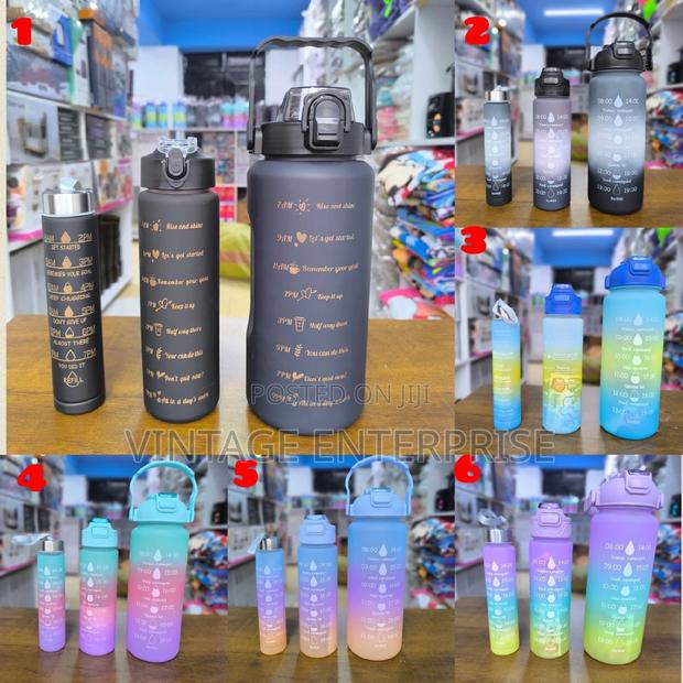 3 in 1 Motivational Water Bottle