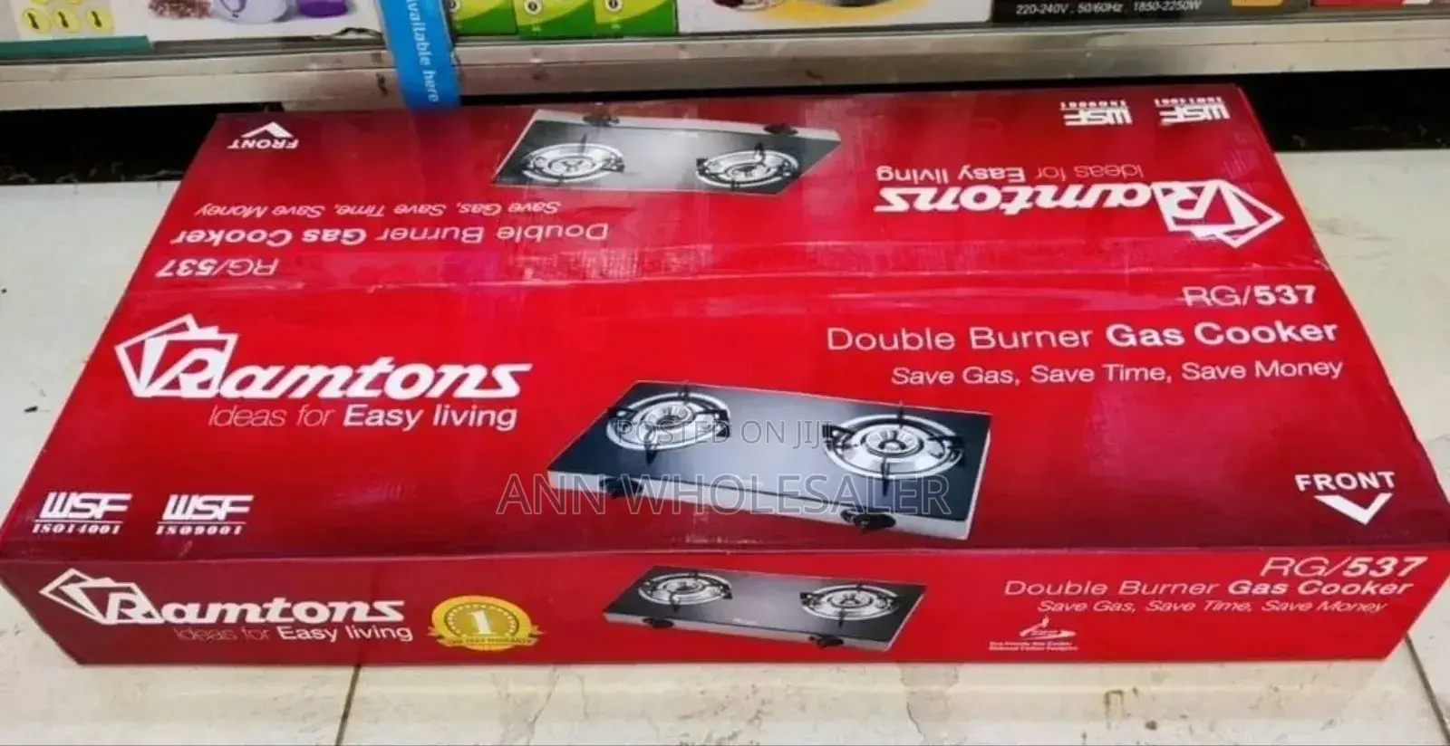 Ramton Two Burner Cooker Glass Top
