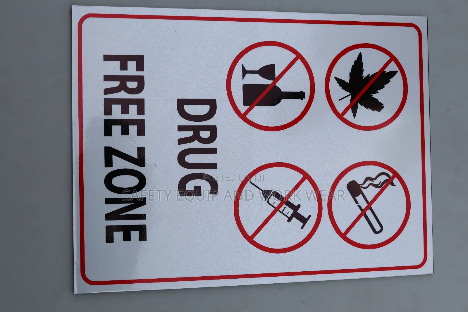 Drug Free Zone Sign