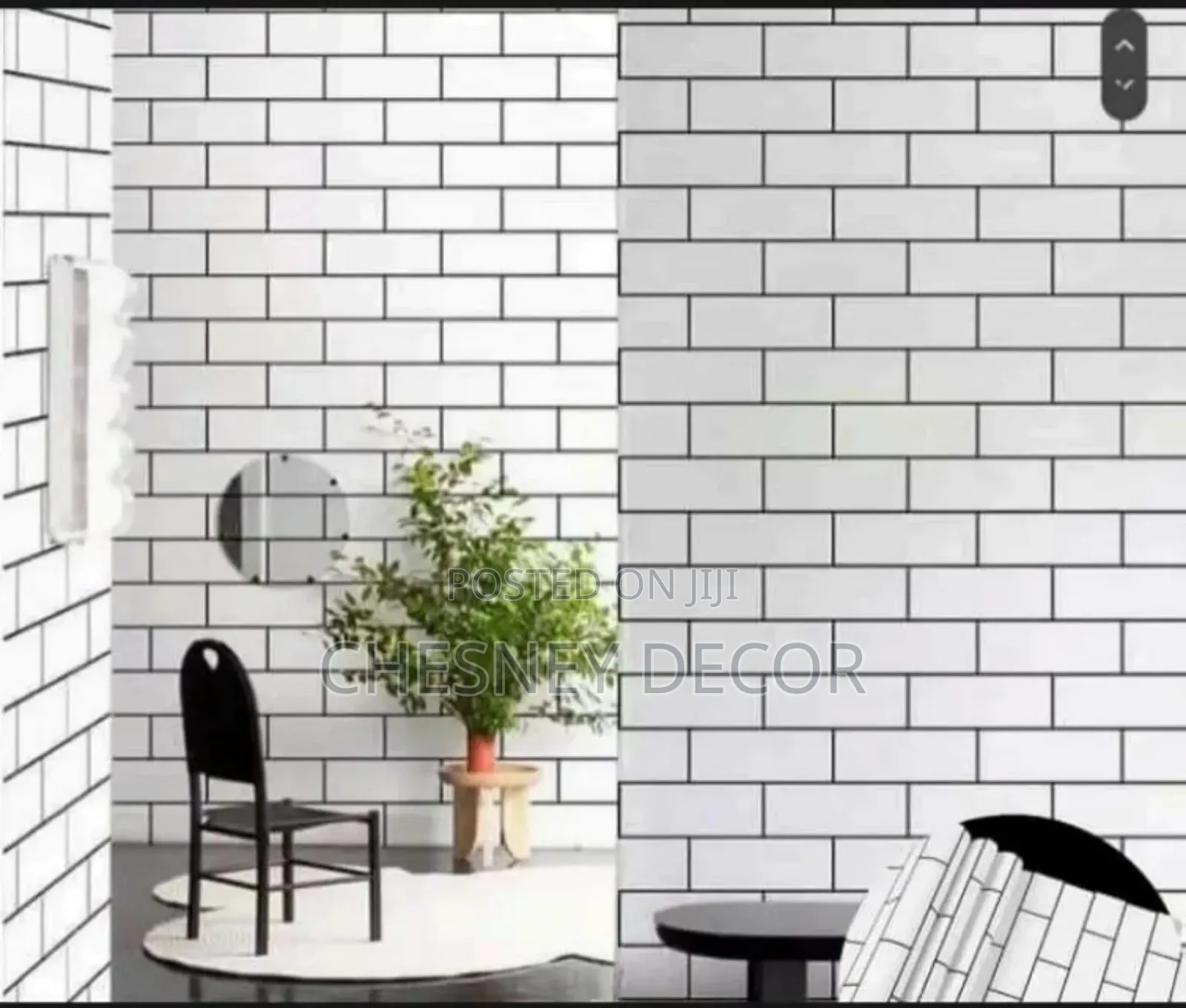 Wallpaper Soft Tile Brick White