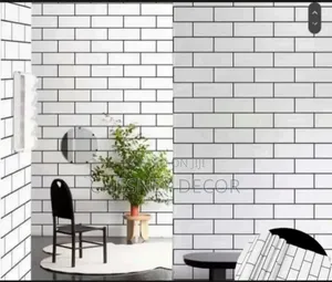 Wallpaper Soft Tile Brick White