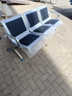 Metallic 3-Seater Waiting Chair