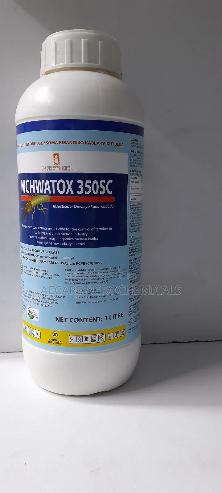 Mchwatox 350sc Termicide 15ml, 50ml, 250ml, And 1LITRE