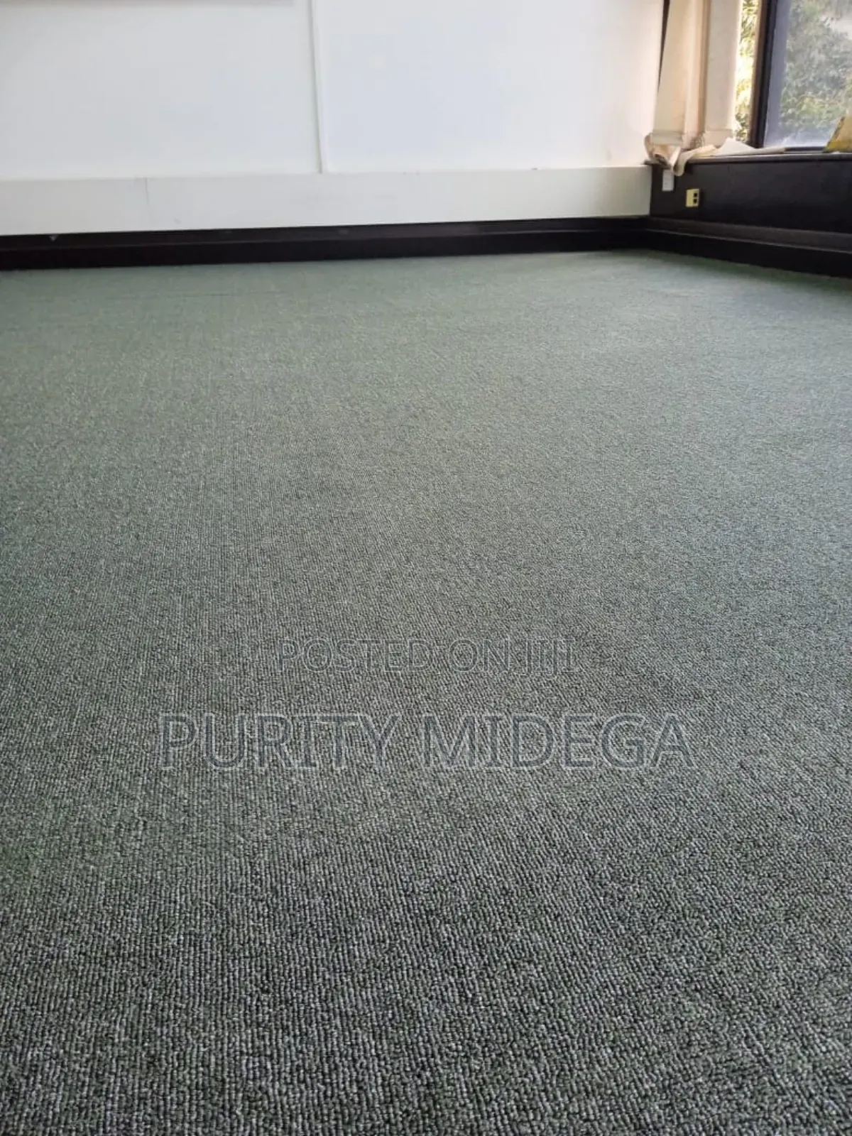 Orange Lined Carpet Tiles