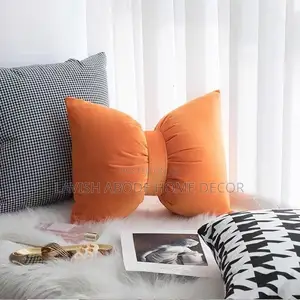 Orange Bow Tie Pillows With Throw Pillow Cover