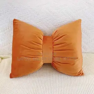 Orange Bow Tie Pillows With Throw Pillow Cover