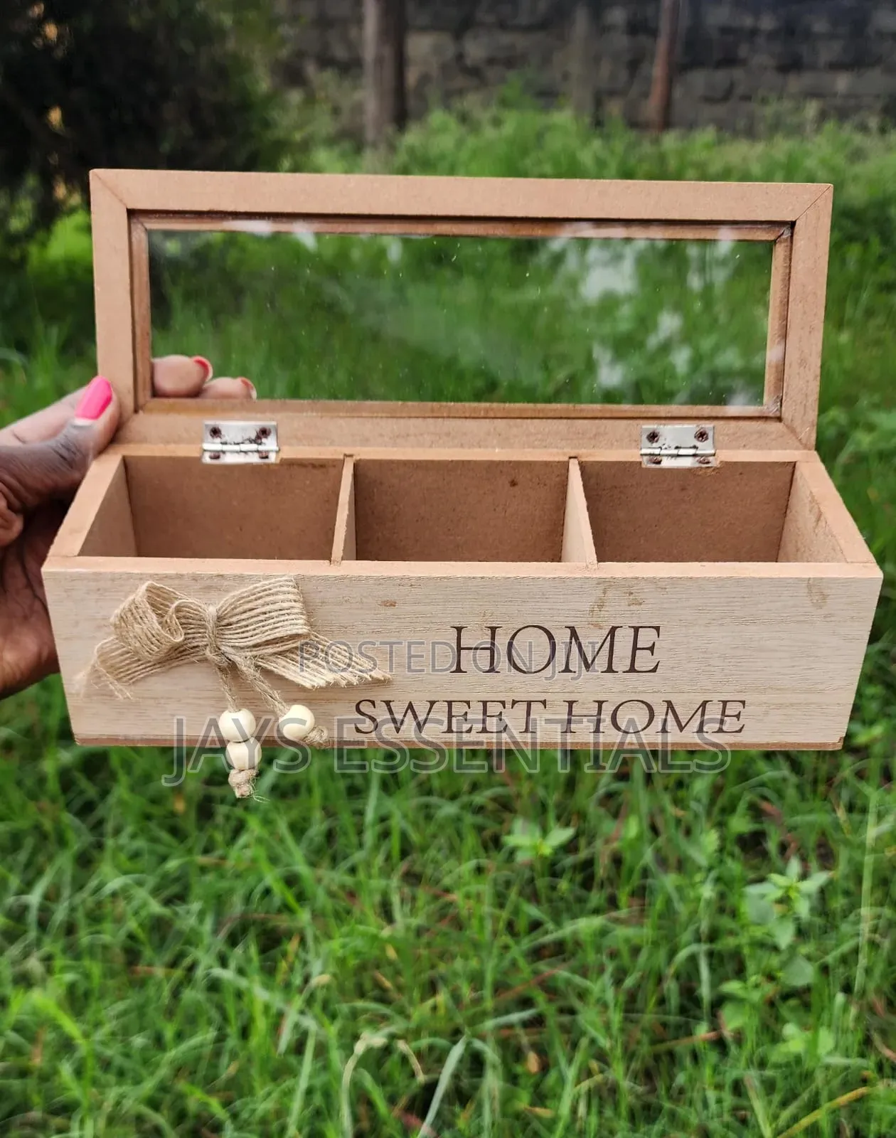 Bamboo Tea Bag Storage Box