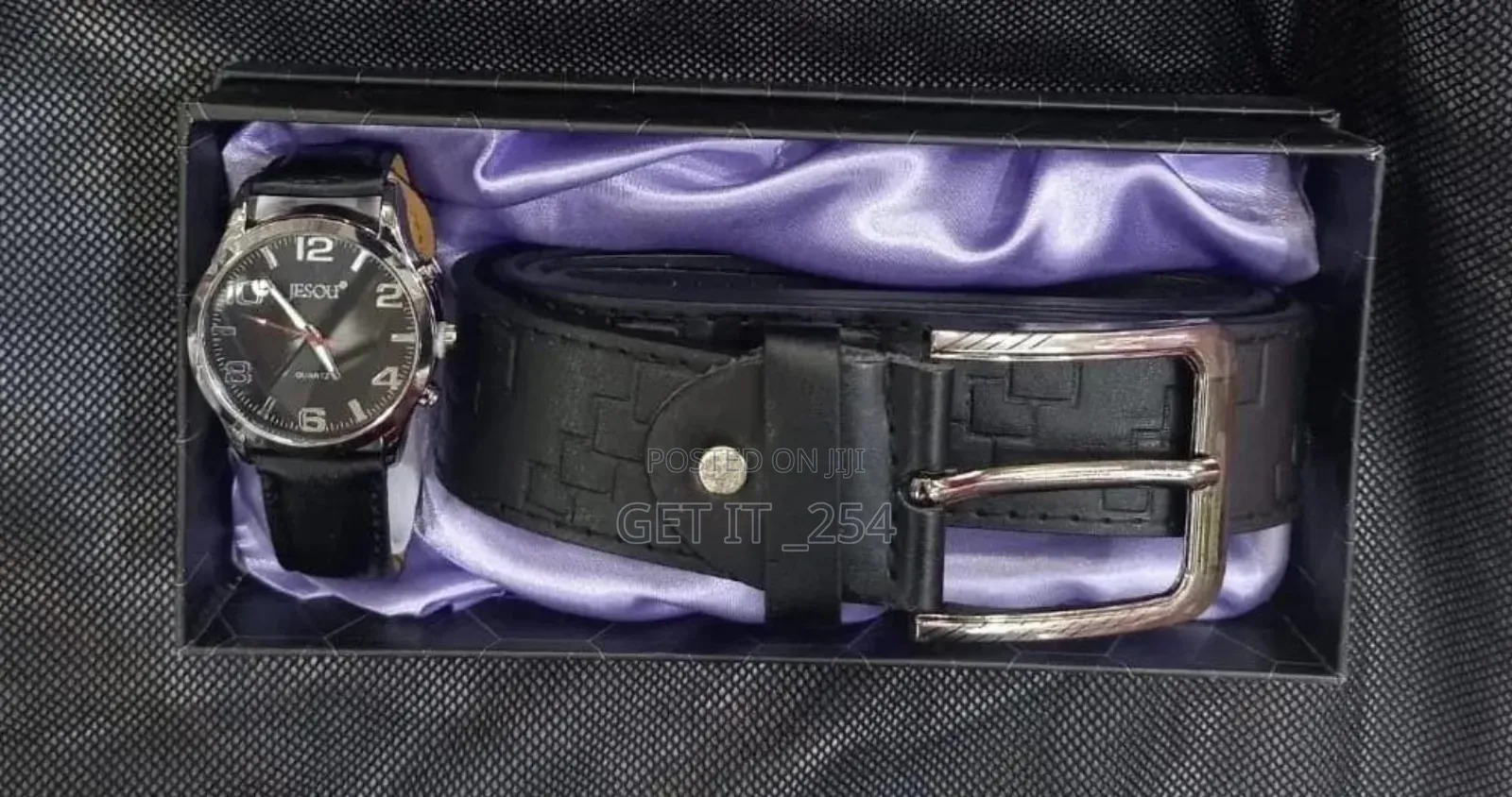 *Jesou Men's Gift Set 
 4pc Set
Watch 
Wallet
Perfume 
Belt
