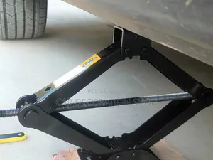 Saloon Car Lifted by 2ton Scissor Jack