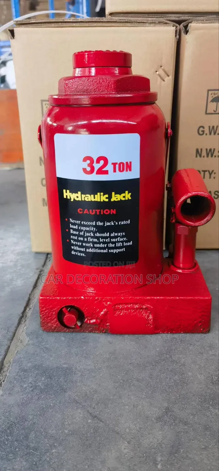 Red 32yon Heavy Duty Hydraulic Jack With Handle