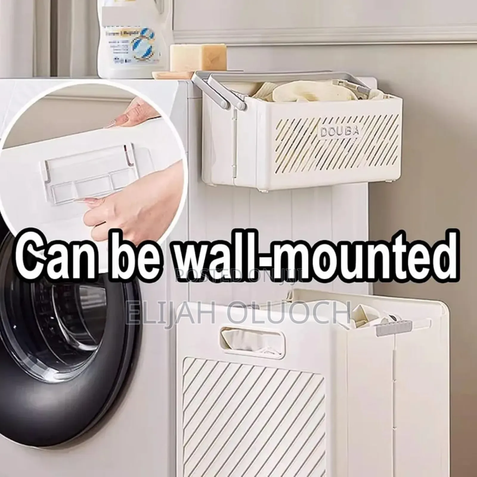 *2pcs Foldable Laundry Hamper Basket With Wheels