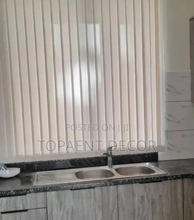 Beige Kitchen Window Vertical Curtain Blinds - main view