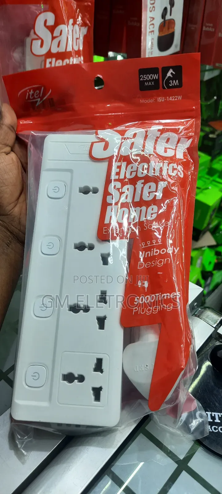 Itel 4 Way + 4 Switches Power Extension.