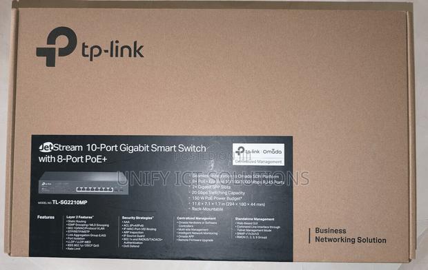 Tp-Link Jetstream 10-Port Gigabit Smart Switch (TL-SG2210MP)