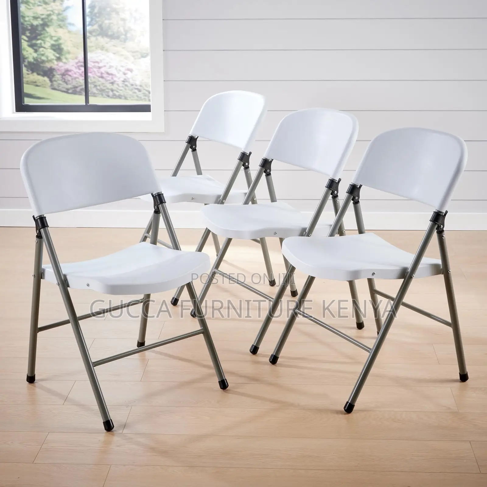 Office Chairs: Foldable White Easy Carry Heavy Duty Chair