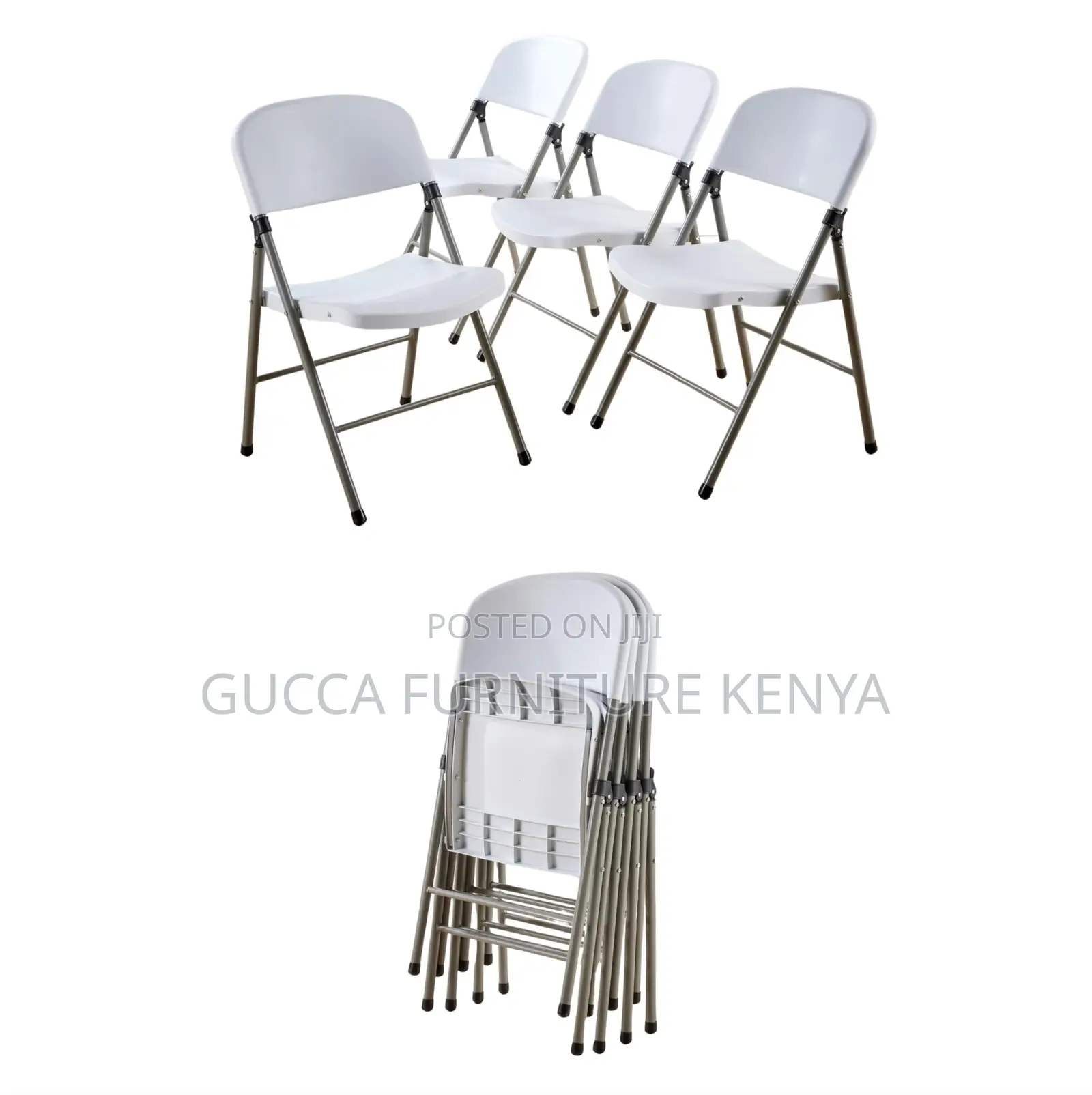 Office Chairs: Foldable White Easy Carry Heavy Duty Chair