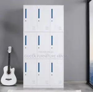 Cabinets:9-Locker Steel Storage Wardrobe Cabinet