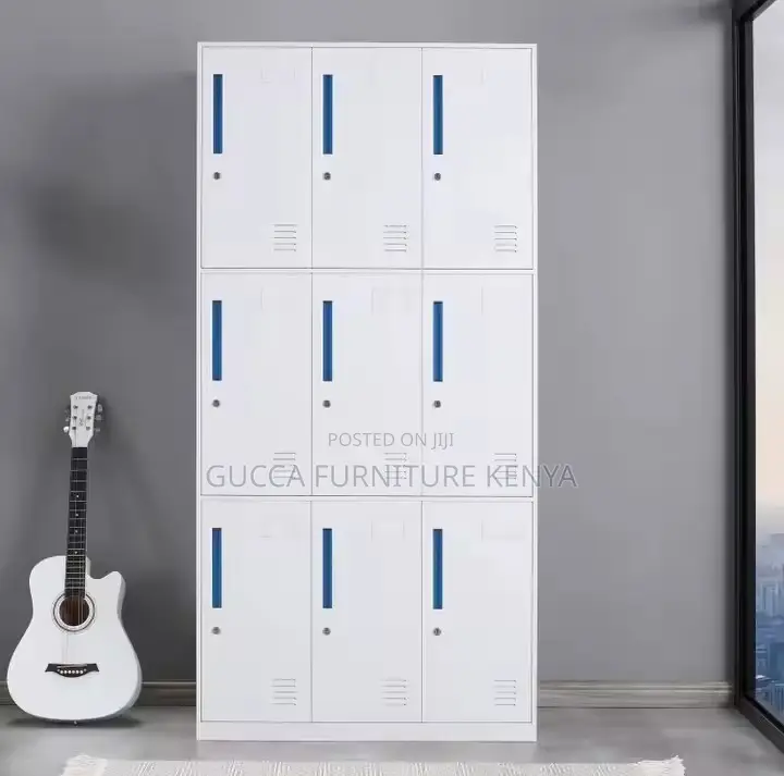 Cabinets:9-Locker Steel Storage Wardrobe Cabinet