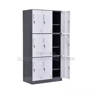 Cabinets:9-Locker Steel Storage Wardrobe Cabinet