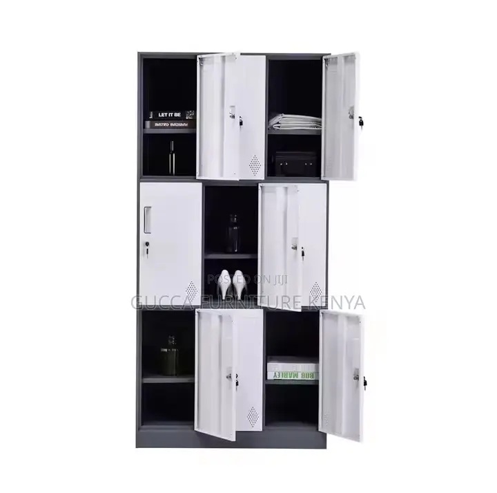 Cabinets:9-Locker Steel Storage Wardrobe Cabinet