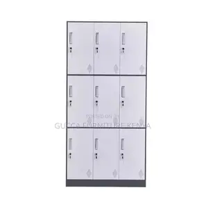 Cabinets:9-Locker Steel Storage Wardrobe Cabinet