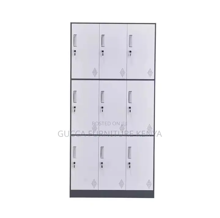 Cabinets:9-Locker Steel Storage Wardrobe Cabinet