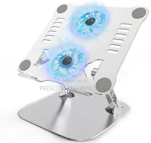 Aluminium Laptop Stand V4.1 With 2 Cooling Fans Portable