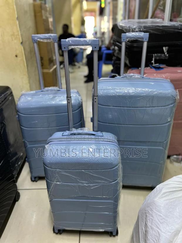 Expandable Double Zip Unbreakable -Rubber Luggage Suitcases - thumbnail 2