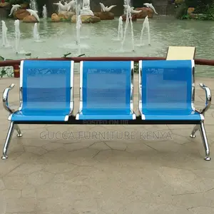 Benches:3-Seater Metallic Hospital Lobby Waiting Bench