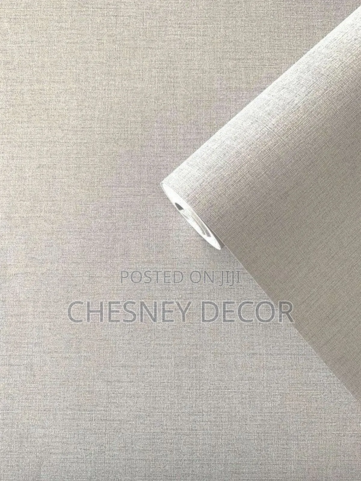 Plain Linen-Effect Wallpaper