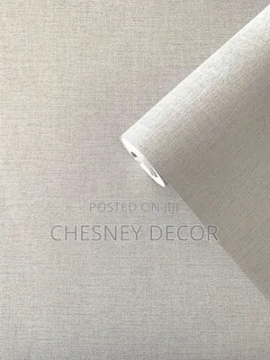Plain Linen-Effect Wallpaper