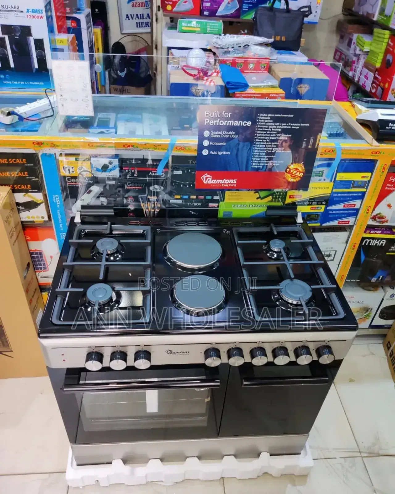 Ramtons 4gas+2electric Standing Cooker,With Gas Storage 1.
