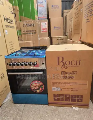 Roch 60 by 60 Standing Cooker 3G+1E Silver
