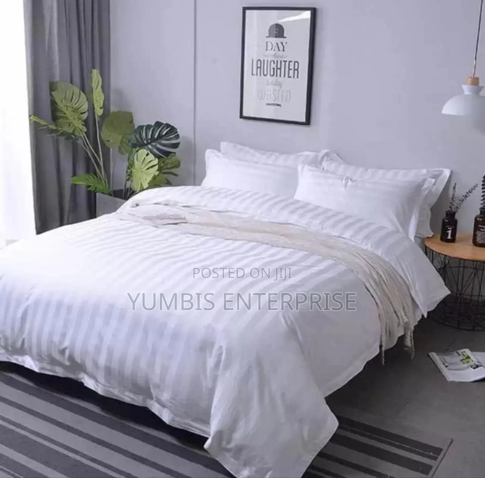 White Stripped Duvet Cover Sets