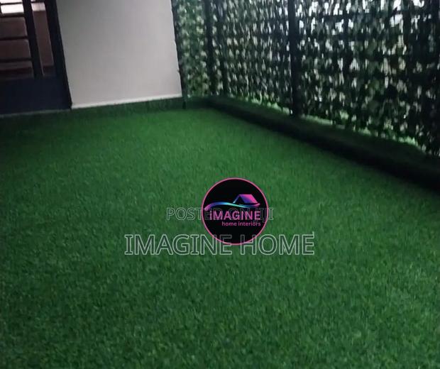 Beautiful Green Grass Carpet Floor Decor Balcony Space
