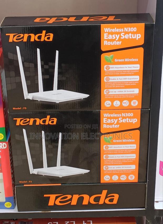Tenda N300 Wi-Fi Router With High Power 5dbi Antennas (F3